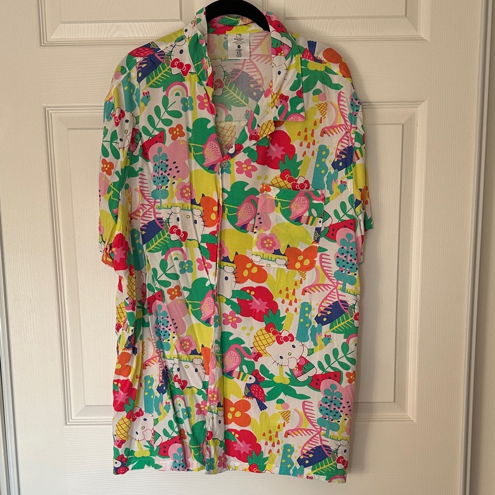 Hello Kitty Multicolor Patterned Shirt - image 1